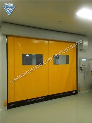 PVC pret sadursmes ātrgaitas durvis